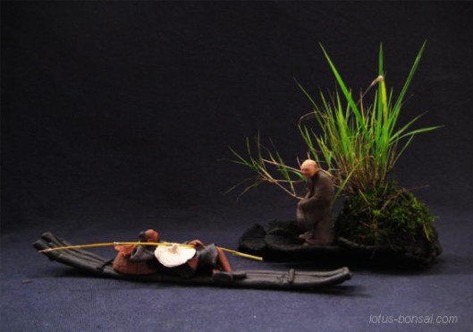 pecheur-cormoran-figurine-penjing-bonsai