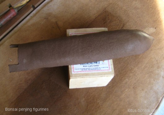 making of bonsai figurine boat 4