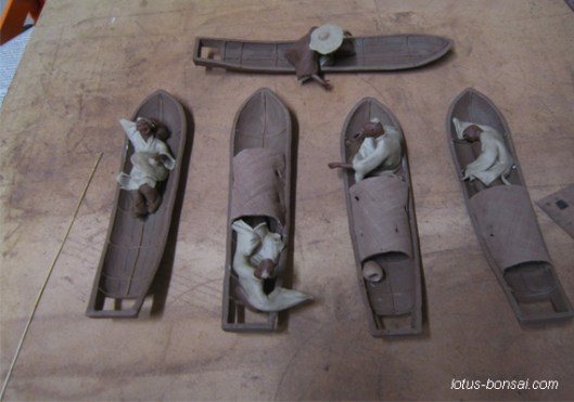 Bonsai Penjing mud figures