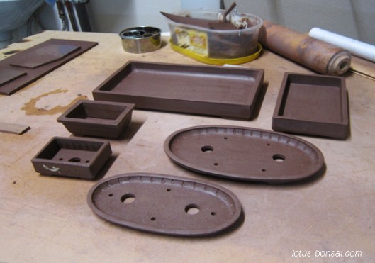 Lotus Bonsai pots & mudmen