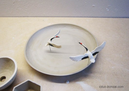 Handmade bonsai penjing pots & mud men figurines