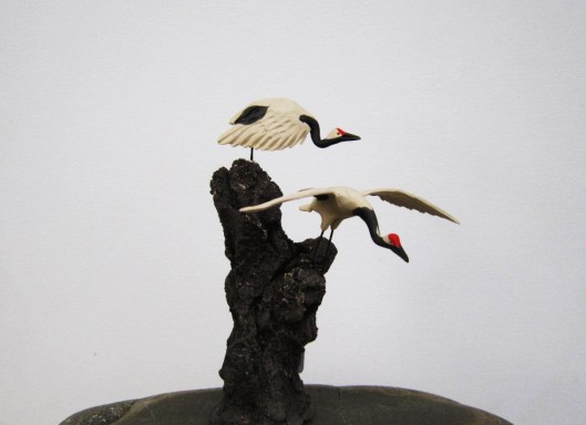 figurine bonsai grus cranes